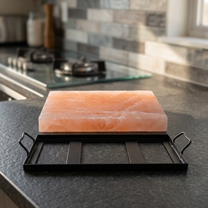 Plaques de cuisson en sel de l'Himalaya raffiné de qualité supérieure 2025, forme circulaire, bloc de sel sculpté, technique de fil d'acier inoxydable - Product Image 1