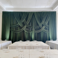 Tissu de draperie pour toile de fond de mariage bordeaux sur mesure, rideau de scène pour décoration d'événements de luxe, cérémonies et fêtes
