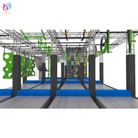 Nuevo Estilo de Equipo de Ejercicio Comercial Grande para Interiores, Circuito Ninja Warrior para Niños y Adultos