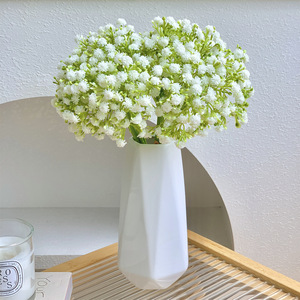 Bouquet de fleurs artificielles Qingyu Chronicle Baby's Breath en caoutchouc souple, blanc, rose, jaune, bleu, violet, décoratif - Product Image 4