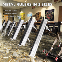 Règle droite en acier inoxydable pour étudiants, 10-100 cm, durable, facile à lire, épaisse et rigide, OEM TL-JS106, promotionnelle