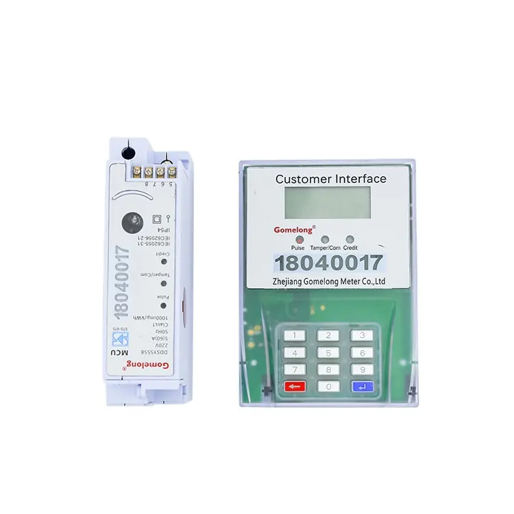 New Style STS Din Rail Single Phase Digital Energy Meter Reset Zero kWh Voltage Current Power Consumption Counter With Keypad