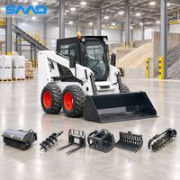 Kustomisasi Pabrik Mini Track Skid Steer Loader Kontrol Jarak Jauh Elektrik Lebar 1 m 0.5m3
