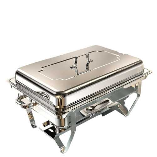 Chauffe-Plat Professionnel 3 Grilles 9L Acier Inoxydable Avec Couvercle - Idéal Buffets