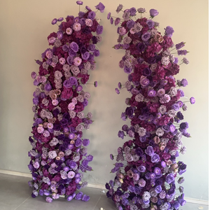 L-HOA071 Arco de Flores en Forma de Cuerno para Boda, Arco de Flores Artificiales para Boda, Arco de Cuerno con Flores para Decoración de Bodas - Product Image 2