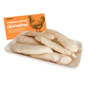 Pechera de pollo para mascotas, aperitivos secos, pollo congelados