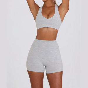 Conjunto de Yoga para Mujer, Pantalones de Yoga de Cintura Alta y Sujetador Deportivo, Dos Piezas, Ropa Deportiva para Gimnasio, Entrenamiento Físico y Ocio al Aire Libre - Product Image 4