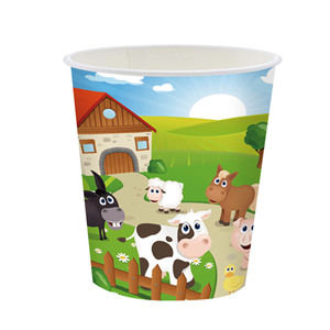 Farm Theme <b>Childrens</b> Party Tableware Set Paper <b>Plates</b> Cups Napkins Cutlery Farm Animal Design Party Supplies Kit - Product Image 5