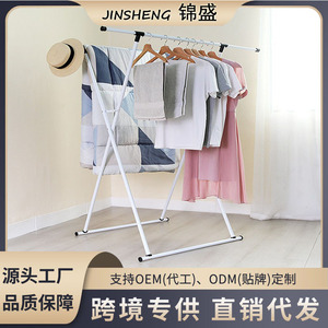 X Shape Floor Standing Clothes <b>Drying</b> <b>Rack</b> White Fixed Type For Balcony Or Indoor Use - Product Image 5