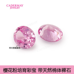 Cadermay Oval Cherry Blossom Pink Zircon Loose Stone 7x9mm 8x10mm 9x11mm 10x12mm 12x14mm 13x18mm For Jewelry Making - Product Image 5