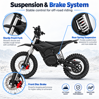 Moto électrique tout-terrain M7 à transmission directe 2000W 2200W Puissance nominale 80 km/h Frein hydraulique Moto tout-terrain pour adultes