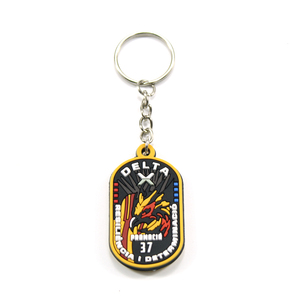 Thấp moq nhanh chóng tùy biến giá rẻ khuyến mại hình bầu dục hình keychain sáng tạo cao su Keychain mềm PVC Keychain - Product Image 1