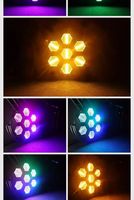 7*50W+168*0.3W RGB 3IN1 LED Lumière Circulaire Rétro Clignotante Matrice de Pixels Éclairage de Fond de Scène pour Studio DJ Disco