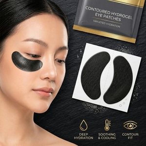 Patchs hydrogel 2-en-1 pré-découpés en forme de double croissant entrelacé pour les <span class=keywords><strong>yeux</strong></span>, déchirables, vente en gros - Product Image 1
