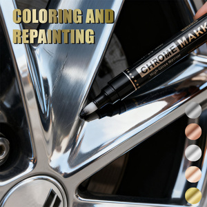 Pennarelli Cromati Premium in Metallo Effetto Specchio, Indelebili <span class=keywords><strong>per</strong></span> Fai da Te, Colorazione Modelli, <span class=keywords><strong>Ritocco</strong></span> Oro Argento Rame, Pittura Modellismo - Product Image 5