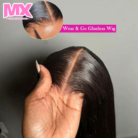 Pelucas de encaje frontal HD sin pegamento Wear and Go, peluca frontal de encaje HD 13x6, cabello humano con cutícula alineada, peluca de cabello indio virgen para mujeres negras