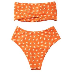 Maillots de bain bikini personnalisés Outpace de haute qualité 2023, imprimé floral, coupe haute, ensemble 2 pièces, séchage rapide - Product Image 5