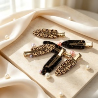 Barrettes à cheveux personnalisées avec logo Ume Wholesale, motif léopard mignon pour femmes