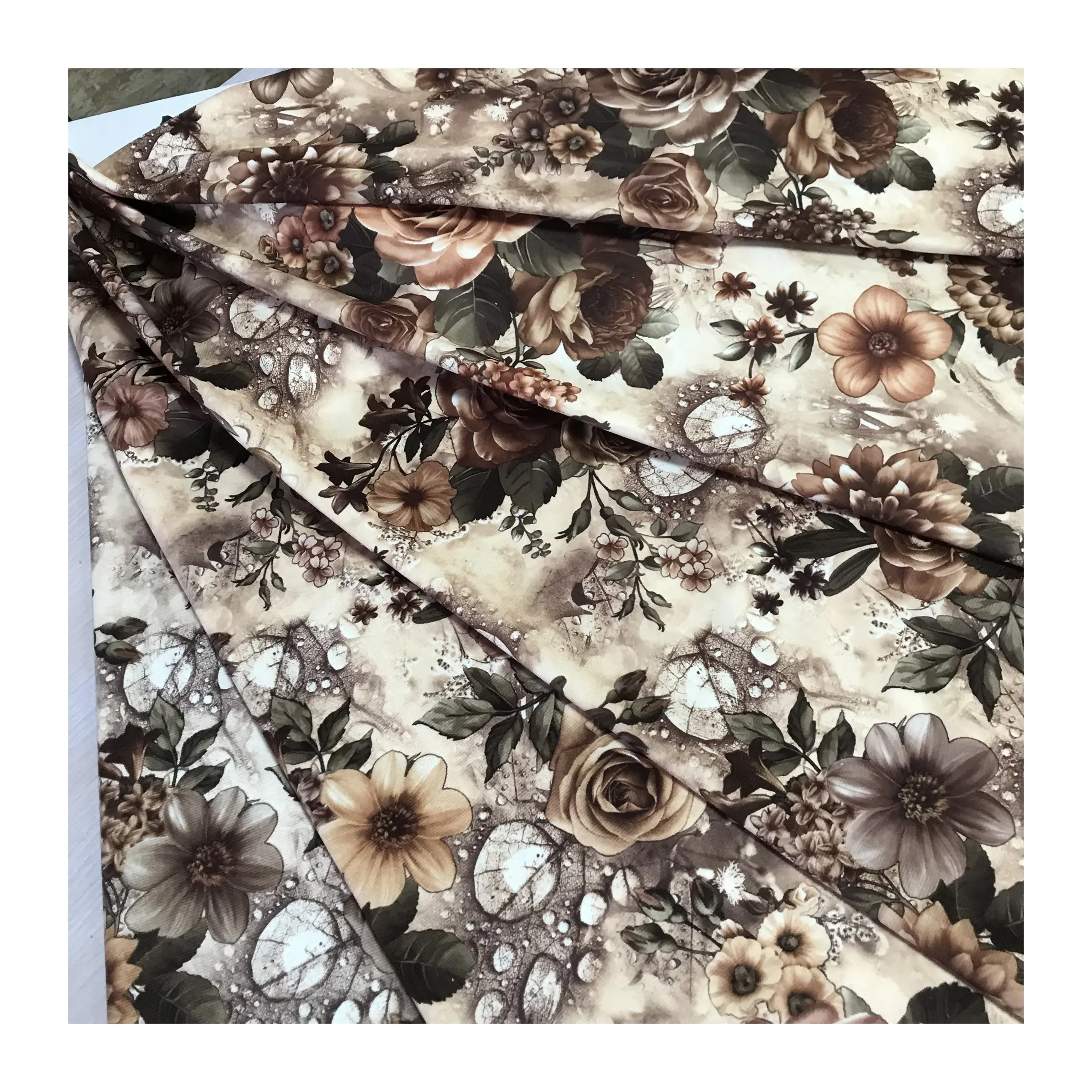 RedSun Textile KH22 Free Sample 100% Polyester floral printed home textile velvet Fabric