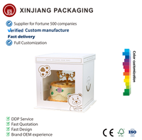 Boîtes à gâteaux en carton recyclable personnalisées YZ avec impression évanescente et poignée pour l'emballage de mille-feuilles et de mousses