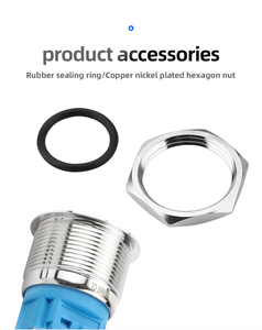 12/16/19/22 مفاتيح زر الفولاذ المقاوم للصدأ لحظة الإغلاق مضيئة أدى للماء IP65 زر ضغط التبديل - Product Image 6