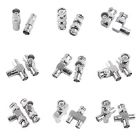 Adaptador Coaxial BNC RF de Cobre Puro, Conector Macho a Hembra, Divisor en Forma de T de 2, 3 y 4 Vías para Comunicación RF