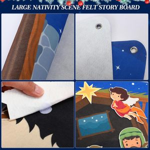 Ensemble de plateau <span class=keywords><strong>d</strong></span>'<span class=keywords><strong>histoire</strong></span> en feutre de Noël pour tout-petit Nativité bébé naissance ensemble de scène <span class=keywords><strong>d</strong></span>'<span class=keywords><strong>histoire</strong></span> en feutre pour fête religieuse <span class=keywords><strong>jeu</strong></span> de faveur pour enfant - Product Image 2