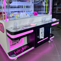 Оптовая продажа: Металлический игровой автомат-кран для 4 игроков, мини-аркада, детские игрушки-краны на заказ, красочные, для парков, подарок, гарантия 1 год