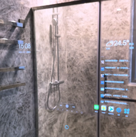 ZYTH Hotels Miroir intelligent tactile sans cadre avec téléviseur intégré, armoire de salle de bain étanche avec miroir LED intelligent