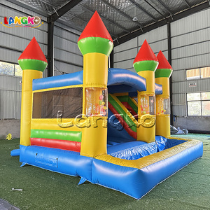 Château Gonflable Commercial en PVC de Qualité Professionnelle avec Toboggan et Piscine Intégrée pour Enfants, Modèle Castillo - Product Image 2