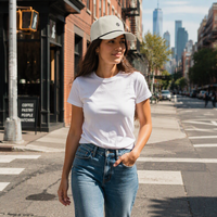 Gorra de Béisbol de Sarga de Algodón de 5 Paneles con Logotipo Personalizado, Cordón Trenzado y Visera Precurvada, Estilo Dad Hat en Blanco para Hombres y Mujeres, Venta al por Mayor