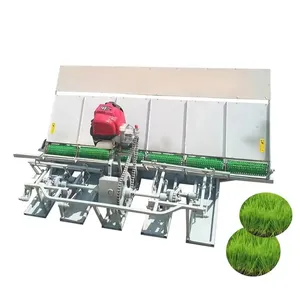 उच्च गुणवत्ता 6 पंक्ति चावल ट्रांसप्लाटर सीडर धान की चावल प्रत्यारोपण मशीन के पीछे