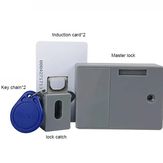 New Design Hidden Rfid Card Smart Magnetic Cabinet Lock Silver Black Drawer Safety Rfid Drawer Lock