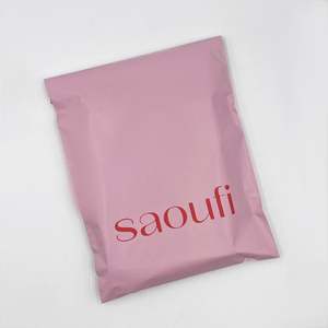 Sac d'expédition en polymail biodégradable personnalisé rose, petit sac de livraison express avec logo - Product Image 5