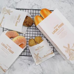 Witte, voedselveilige, vetwerende, sandwichbestendige, gecoate, waslaag-gevoerde papieren zakken voor bakkerijproducten, koekjes, snacks en friet. - Product Image 4