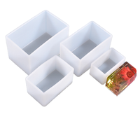 Moule en silicone rectangulaire pour résine époxy cristalline DIY, ensemble de moules pour ornements, outil pour fleurs séchées, pour créer de magnifiques arrangements