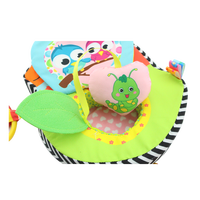 Livre en tissu doux Montessori pour bébé, livre sensoriel avec miroir et anneau de dentition, livre éducatif à suspendre à la poussette pour nouveau-né