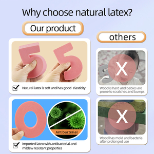 Cao cấp Montessori Toán Học học tập đồ chơi giáo dục 0-9 cao su thiên nhiên sang trọng Kid đồ chơi mầm non toán học số đồ chơi Quà tặng - Product Image 2