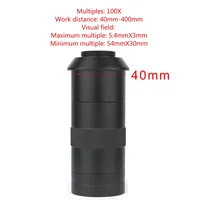Objectif zoom à monture C à grossissement réglable 100X 130X 180X 200X 300X 360X pour caméra vidéo industrielle HDMl VGA USB