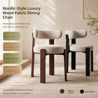 Chaise de salle à manger moderne en bois d'hévéa, imperméable et portable, design mi-siècle, luxe léger pour la maison, l'appartement et les gîtes