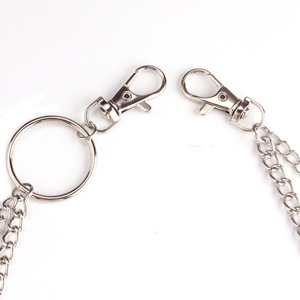 Chaîne de pantalon double couche en forme de cœur en alliage de zinc, chaîne de corps tendance pour hommes et femmes, accessoire de tous les jours - Product Image 4