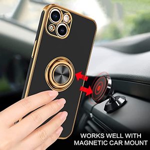 Nouvelle mode 360 °   Coque de té<span class=keywords><strong>l</strong></span>éphone portable anti-chute en TPU souple électroplaqué avec anneau rotatif et support pour <span class=keywords><strong>iPhone</strong></span> 16 Pro Max - Product Image 3