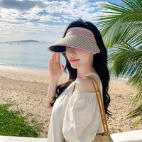 Chapeau de soleil intégral anti-UV style Y2K, pliable, réglable, impression personnalisée, visière pour sports de plein air, plage, pêche, cyclisme