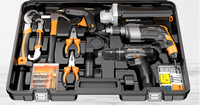 Boîte à outils électrique domestique de luxe, ensemble complet multifonction d'entretien spécial pour électricien, 78 pièces