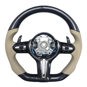 พวงมาลัยคาร์บอนไฟเบอร์หุ้มหนัง ดีไซน์เฉพาะ สำหรับรถยนต์ BMW F10 F30 F90 F01 F02 F12 F13 F90 ซีรีส์ 3 4 5 - Product Image 1
