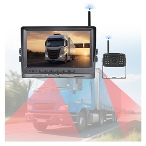 Sistema de Cámara de Visión Trasera Inalámbrica para Camiones, Gestión de Flotas, ADAS, Monitor de 9 Pulgadas, Cámara de Reversa, Kit DVR de Seguridad IPS 1080P - Product Image 1