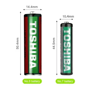 TOSHIBA yüksek kaliteli 35 dakika Nominal kapasite 1.5V AAA karbon çinko birincil kuru pil