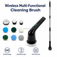 Brosse de nettoyage électrique sans fil à longueur réglable, brosse rotative multifonctionnelle pour douche, salle de bain, carrelage