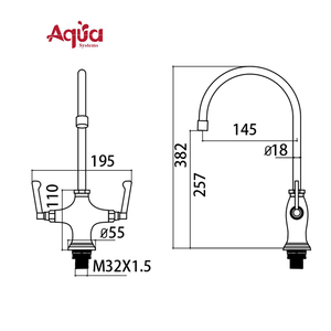 Classic Single-hole Kitchen Faucet With 360degrees Swivel Spout Hot Cold Bathroom Sink <b>Tap</b> For Kitchen Hotel Commercial Faucet - Product Image 2