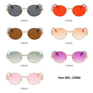 הפסד Eyewear 22006 אופנה 2023 רטרו אמנות נובו בציר סגנון עגול מתכת Steampunk משקפי שמש - Product Image 6